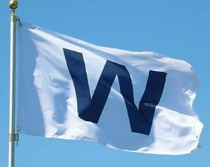 white win flag wrigley