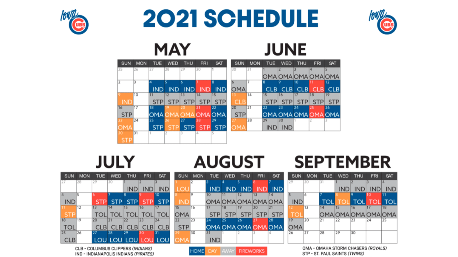 Iowa Cubs Officially Announce Updated Schedule, Now Kicking Off in May