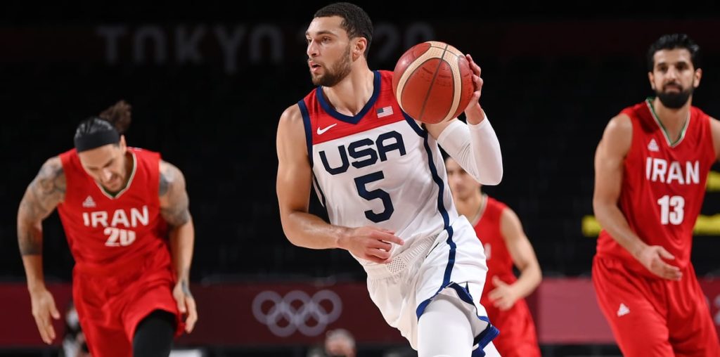 Zach LaVine suits up for Team USA.