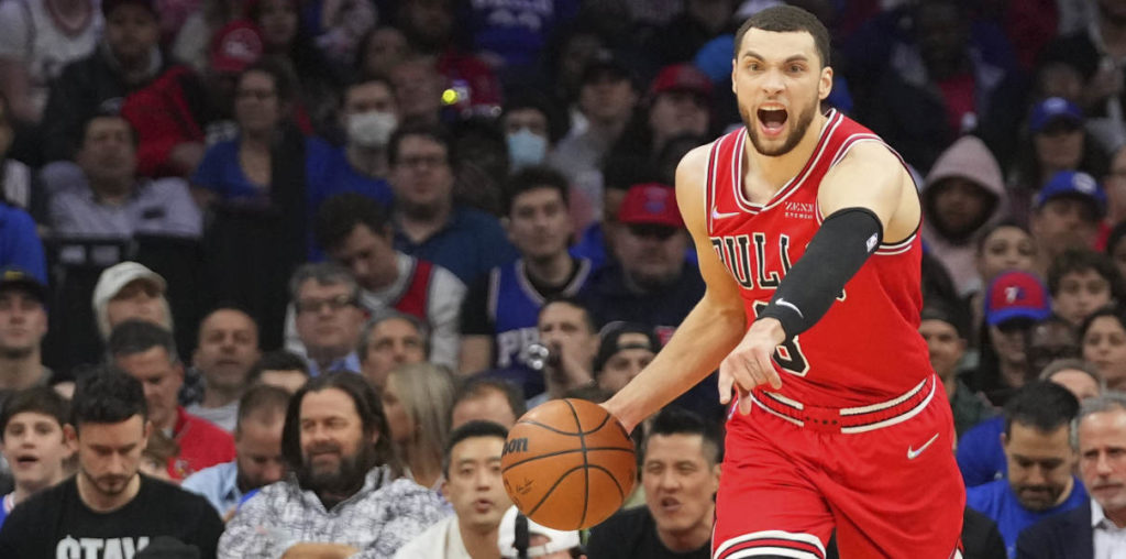 Zach LaVine takes the ball up for the Chicago Bulls