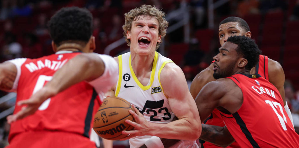 Lauri Markkanen of the Utah Jazz, who previously played for the Chicago Bulls