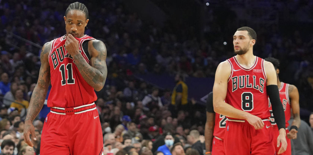 Zach LaVine and DeMar DeRozan of the Chicago Bulls, who potentially have a busy NBA Trade Deadline ahead