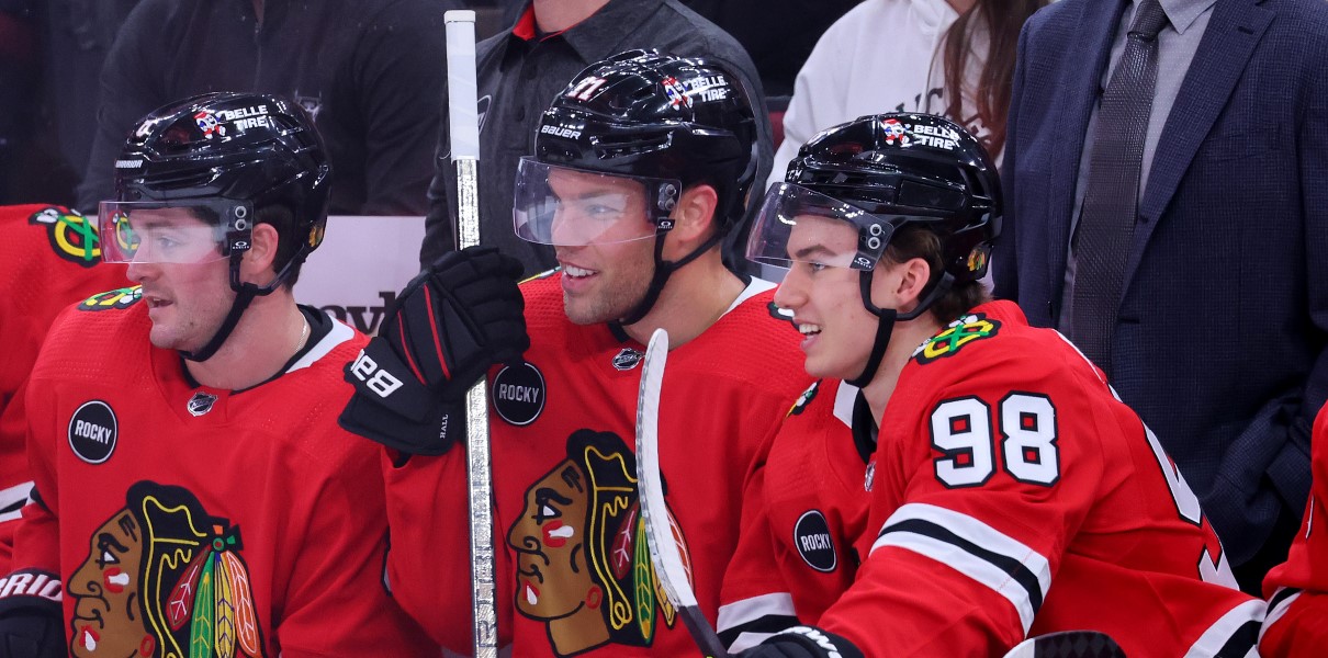Connor Bedard skates in first NHL exhibition game with Blackhawks