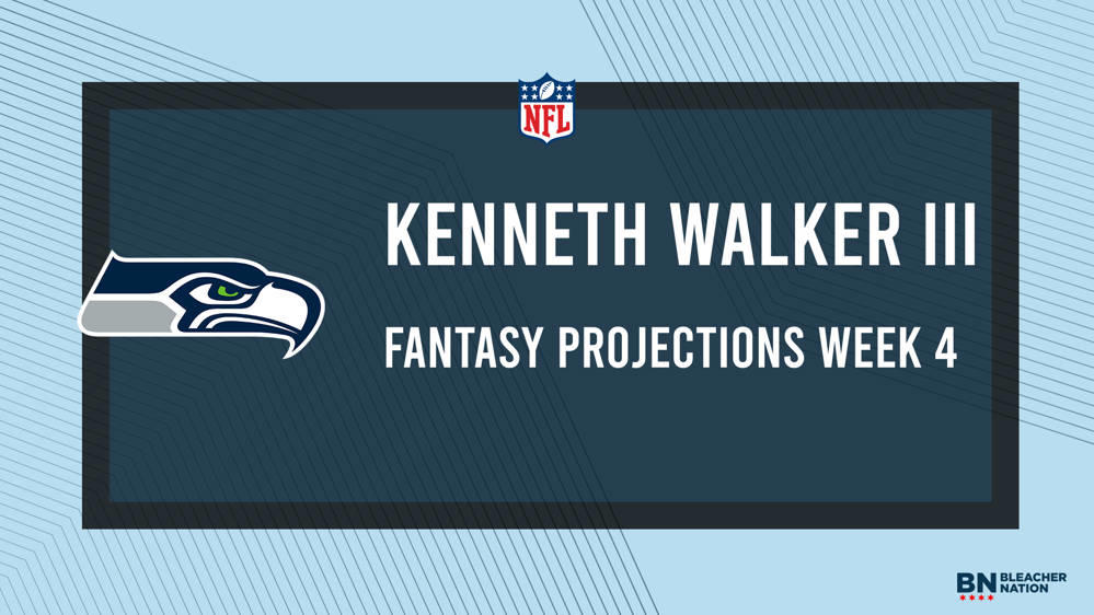 Kenneth Walker III Fantasy Week 4: Projections vs. Giants, Points