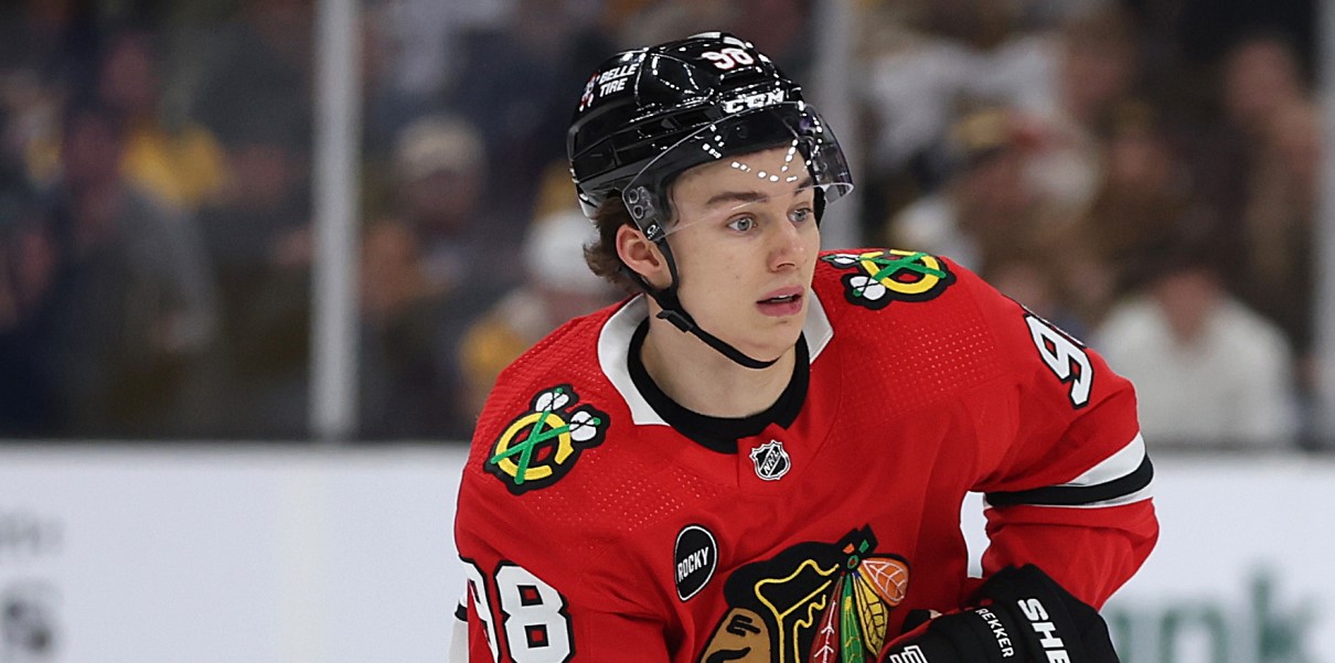 Top draft pick and Blackhawks rookie Bedard scores first NHL goal