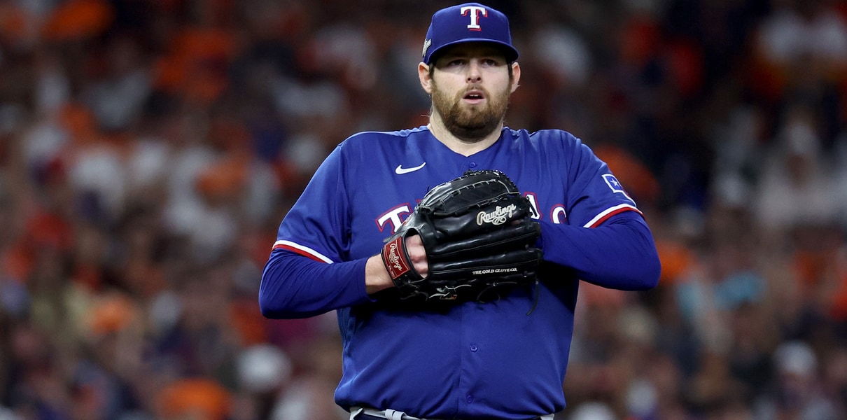 Jordan Montgomery pitches for the Texas Rangers.