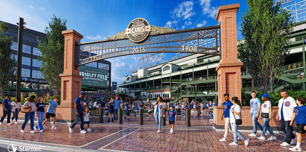 FIRST LOOK: The Cubs Championship Monument Coming to Wrigley Field FIRST LOOK: The Cubs Championship Monument Coming to Wrigley Field